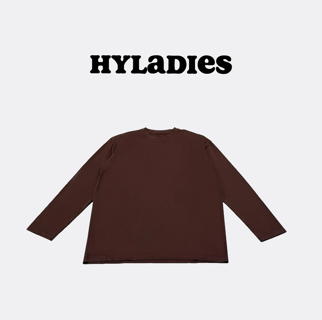 HYLADIESWEAR  『极简主义』早秋圆领休闲松弛感舒适极简风打底上衣