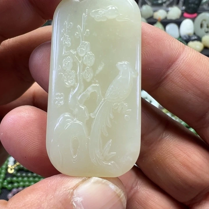 和田玉未镶嵌吊坠(不含链)