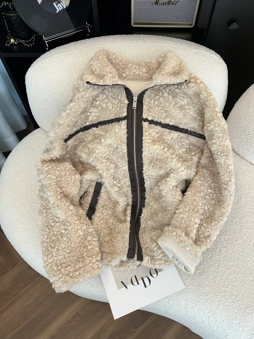 KAISIO秋冬小香洋气时尚拉链设计百搭加厚保暖短外套2412116