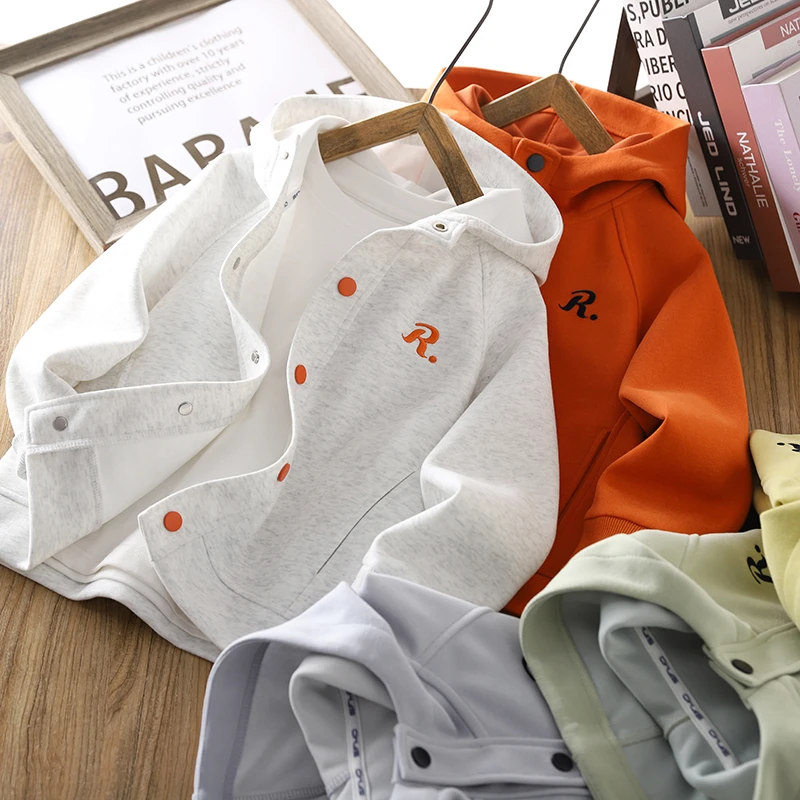 男童连帽外套春秋装2025新款儿童帅气运动服上衣春季男孩潮酷衣服