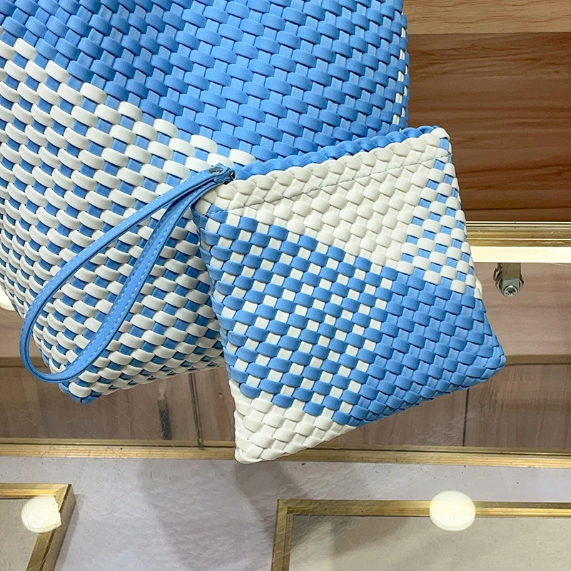 零钱包简约便携ins托特包蓝色网红肩包卡包单肩包学生时尚欧美风