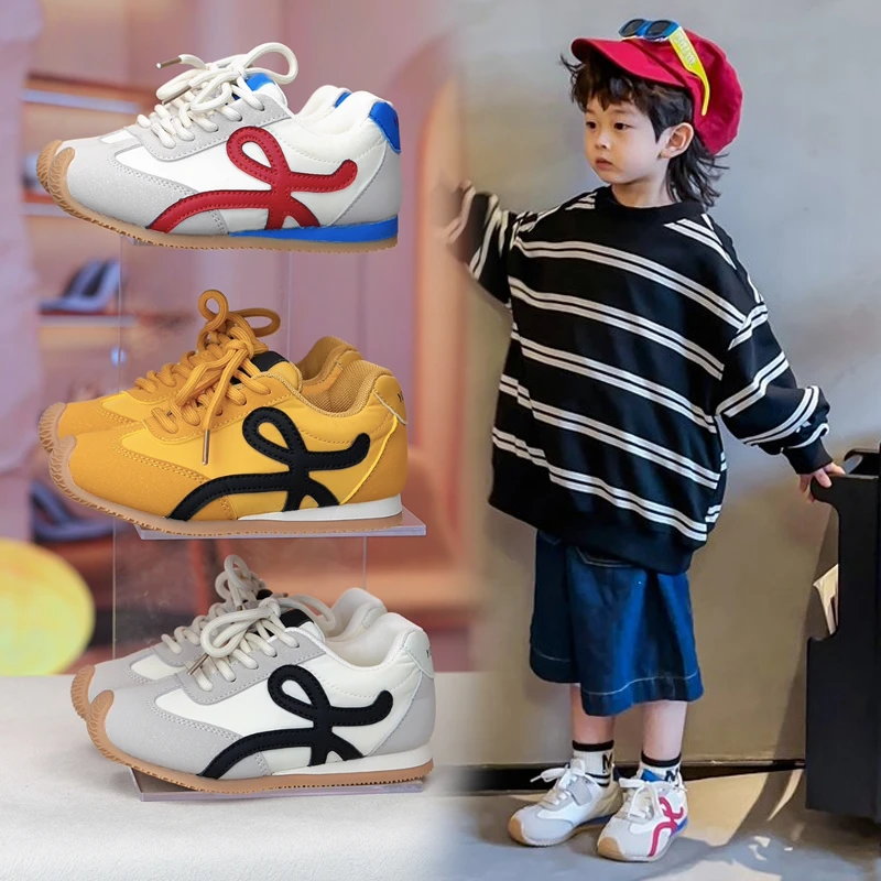 清 儿童男童阿甘鞋2025春秋透气舒适女孩运动休闲鞋板鞋