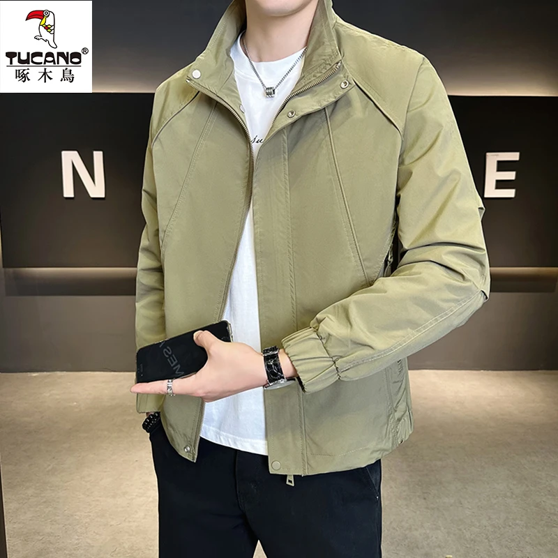 TUCANO/啄木鳥春秋季男士新款立领休闲夹克潮流工装韩版短款上衣