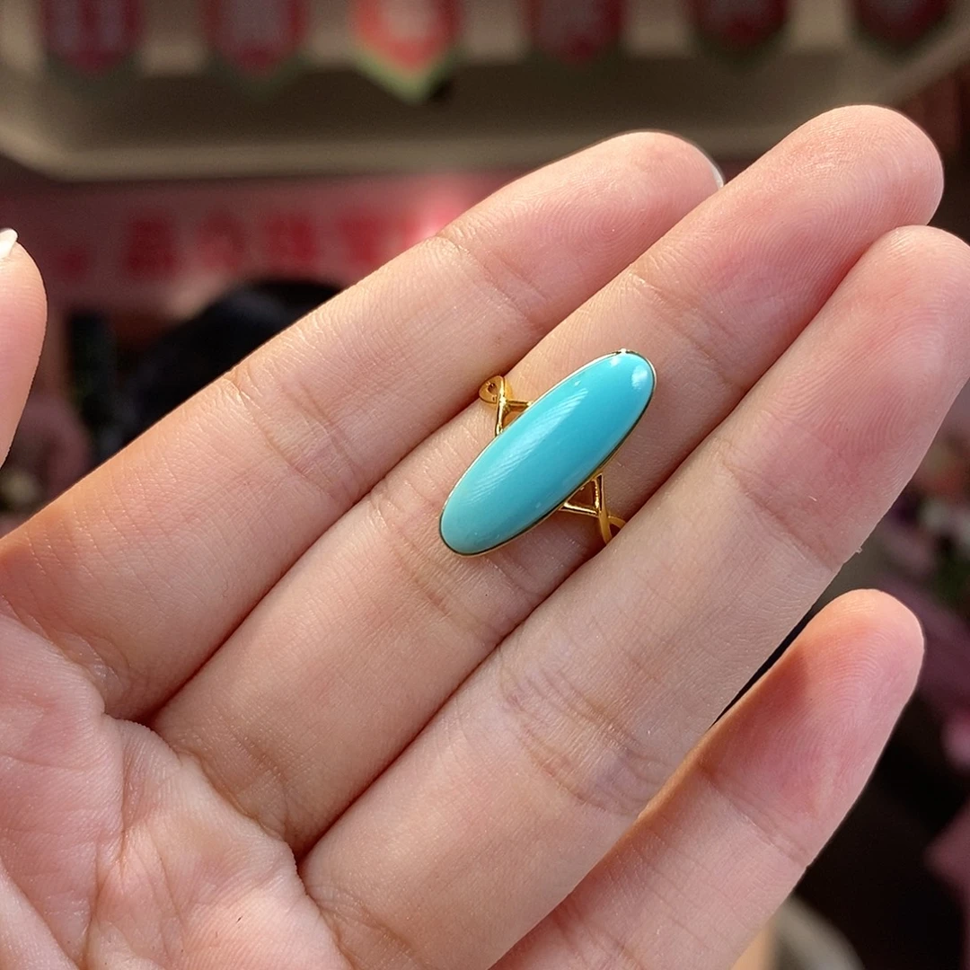 18K金镶嵌绿松石珠宝奇石