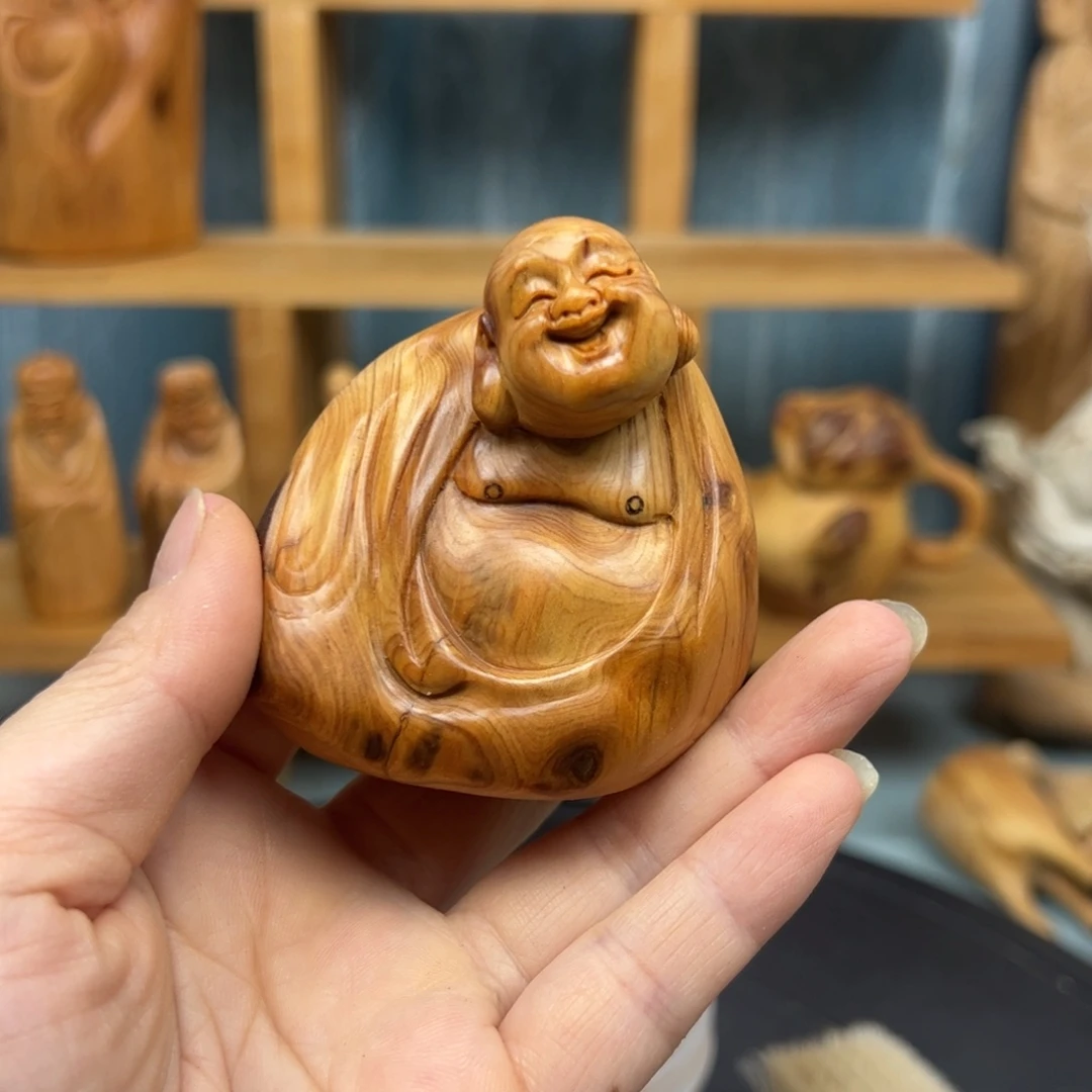 木周崖柏木摆件手把件