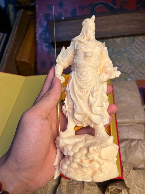 【商品链接】猛犸牙关公摆件