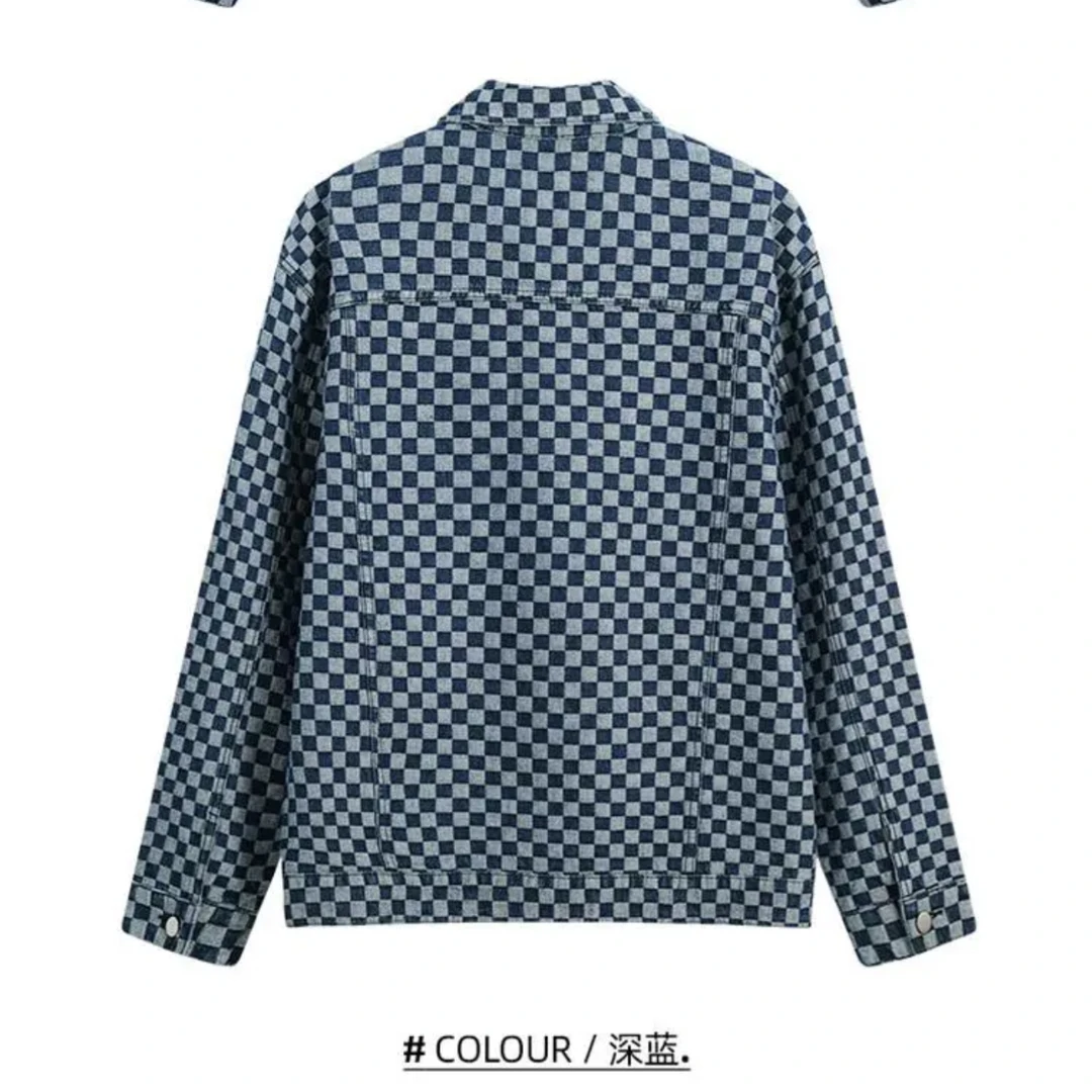 情侣款印花休闲百搭牛仔外套2676