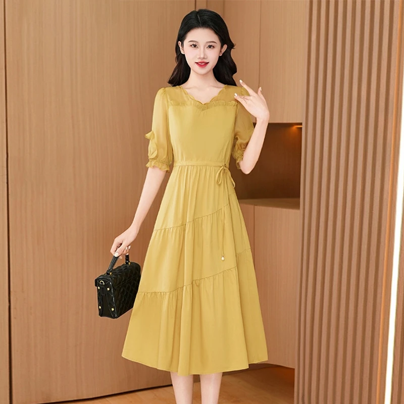 【可蓓儿】广州十三行连衣裙2025新款爆夏今年流行减龄深圳南油裙子