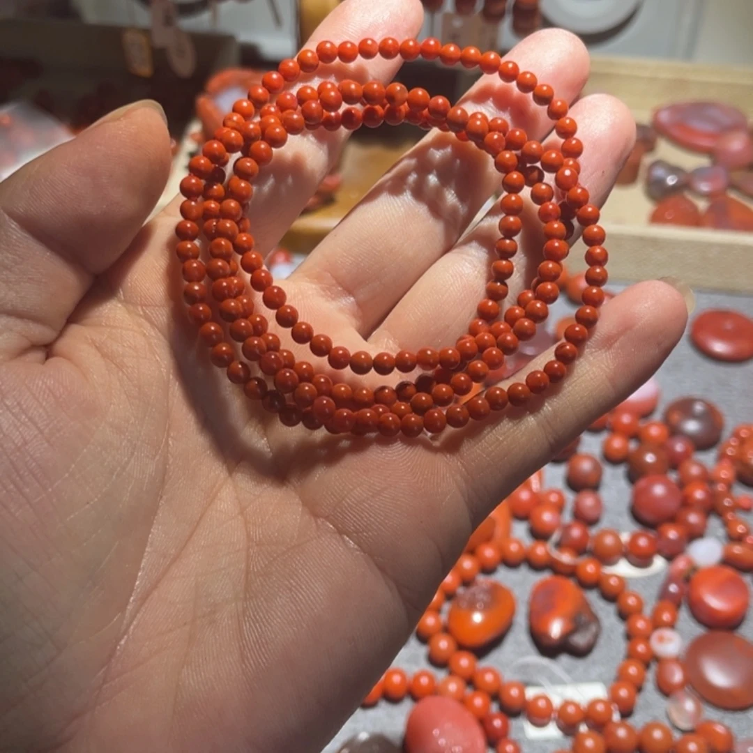 三***七南红玛瑙未镶嵌珠宝半成品