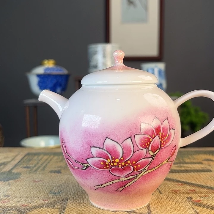 摆件景德柴烧茶杯多人