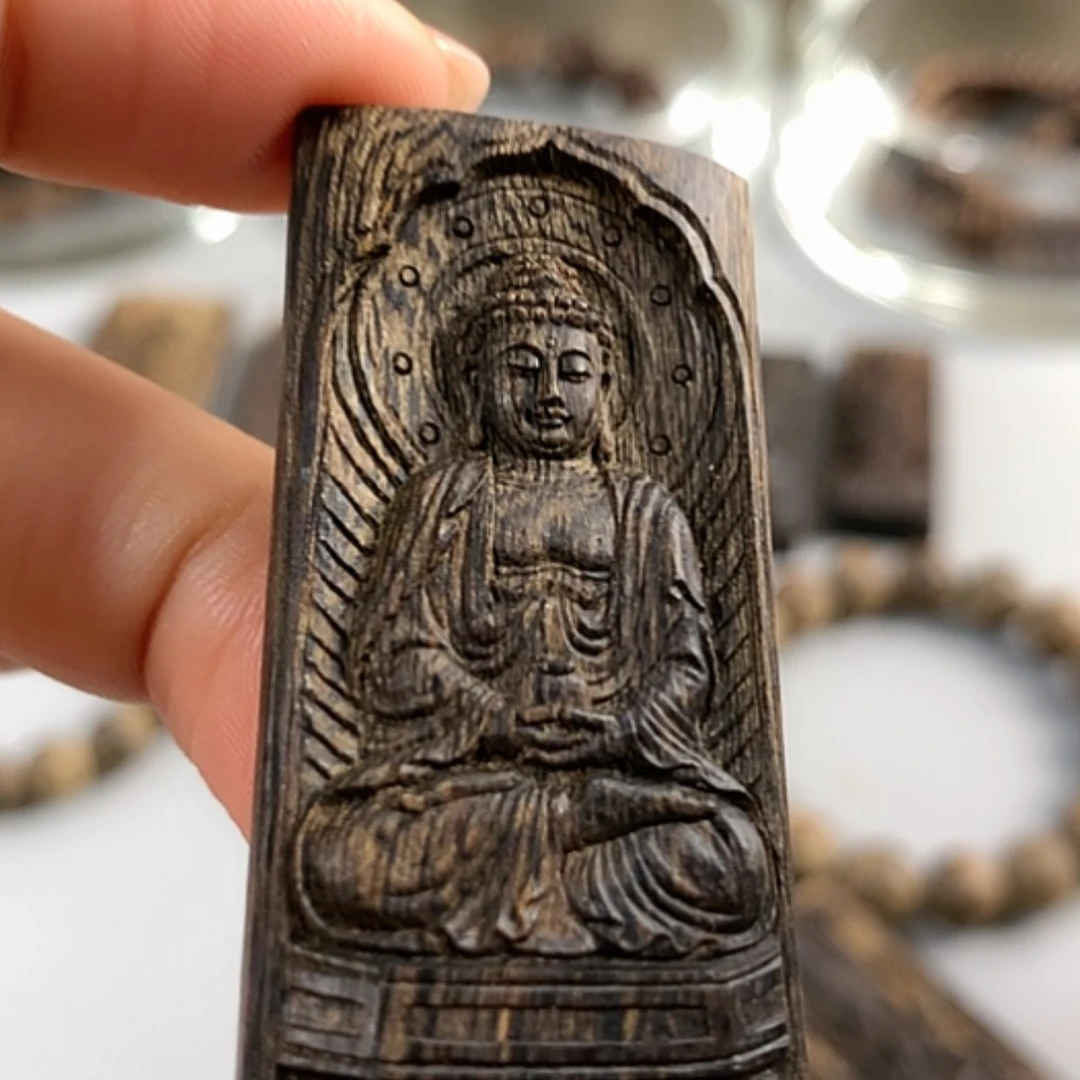 【闪购商品】沉香手串文莱软丝阿弥陀佛8.5克沉水