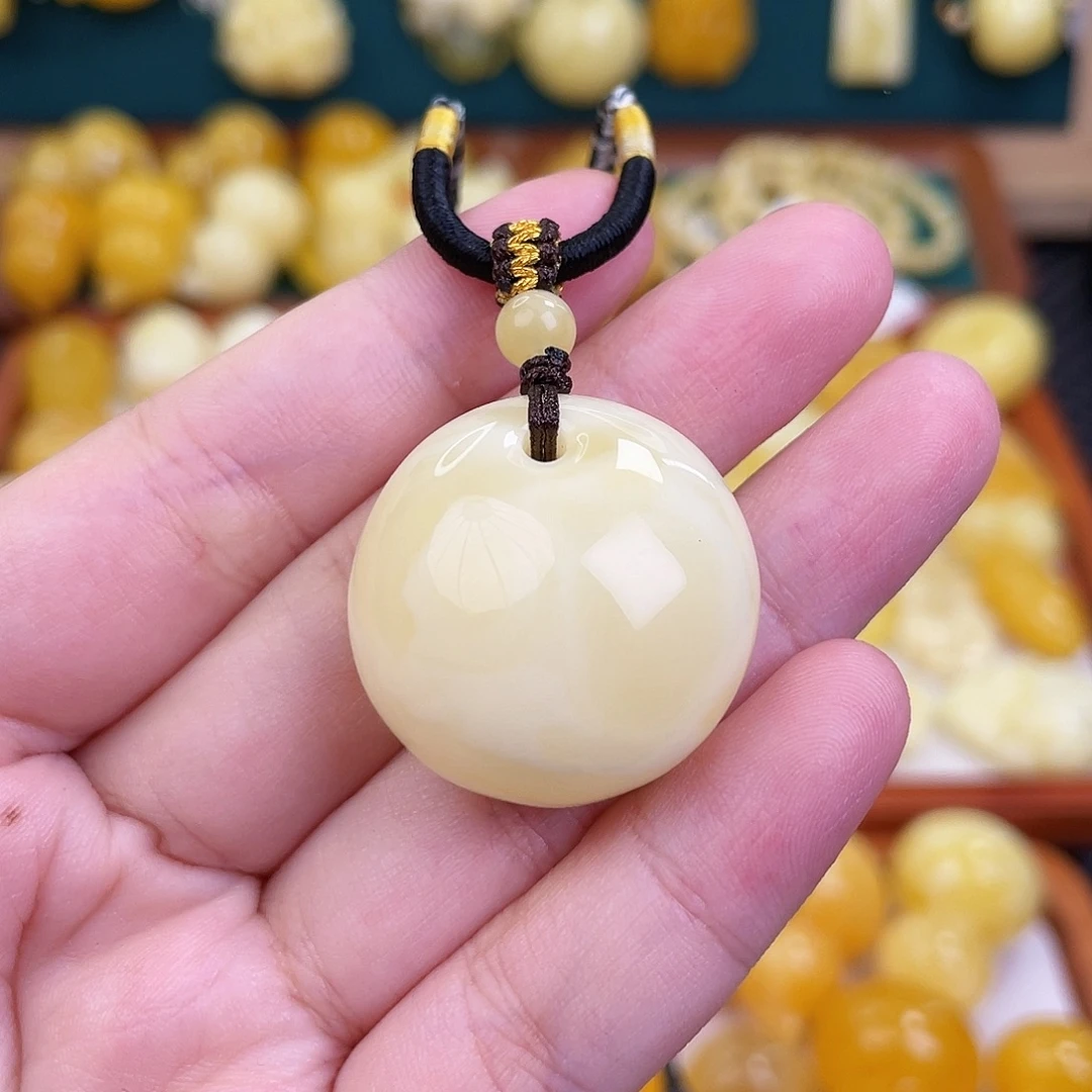 蜜蜡未镶嵌毛衣链蜜蜡