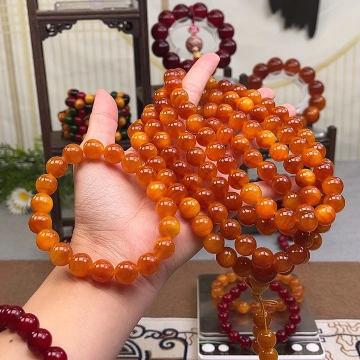 白***人贝壳杉（血龙木）手串/手链