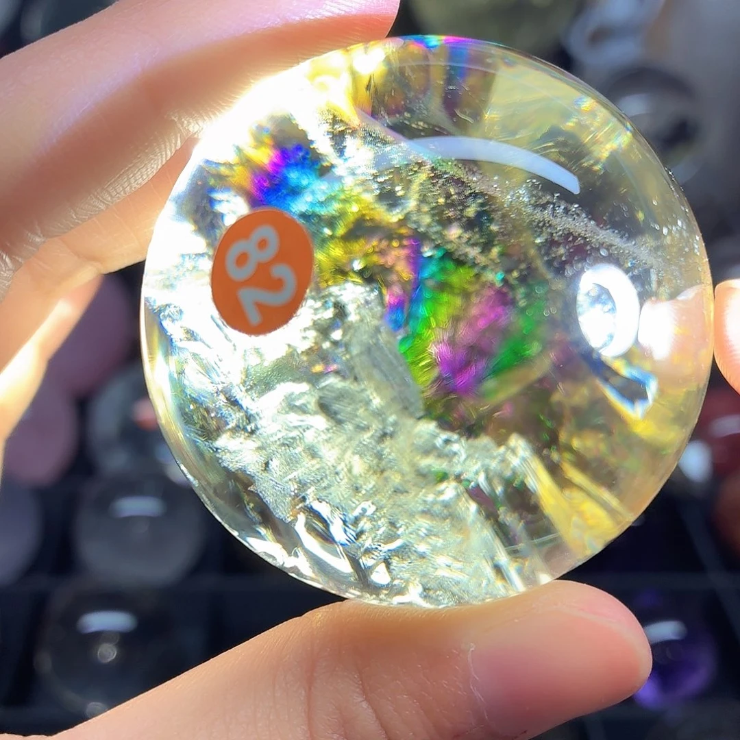 珠宝半成品未镶嵌水晶爆彩53黄水晶