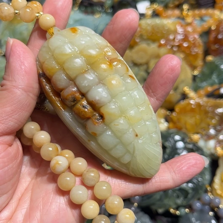 岫玉未镶嵌毛衣链