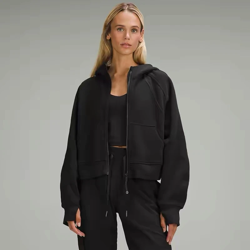 高端货！高克重纯棉开衫卫衣女士