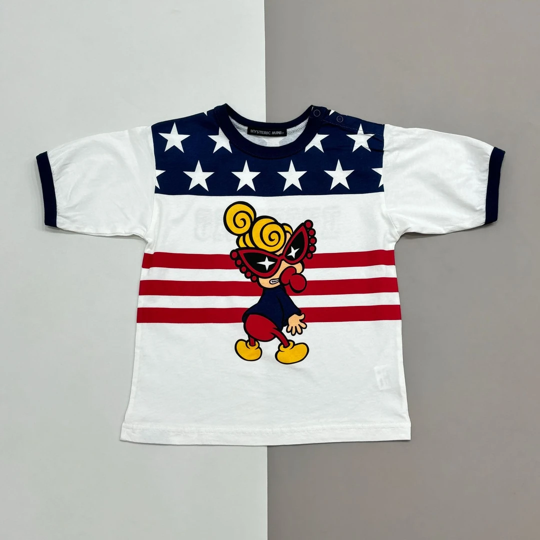 【现货】高定黑超25夏圣母图案男童女童棉短袖T恤