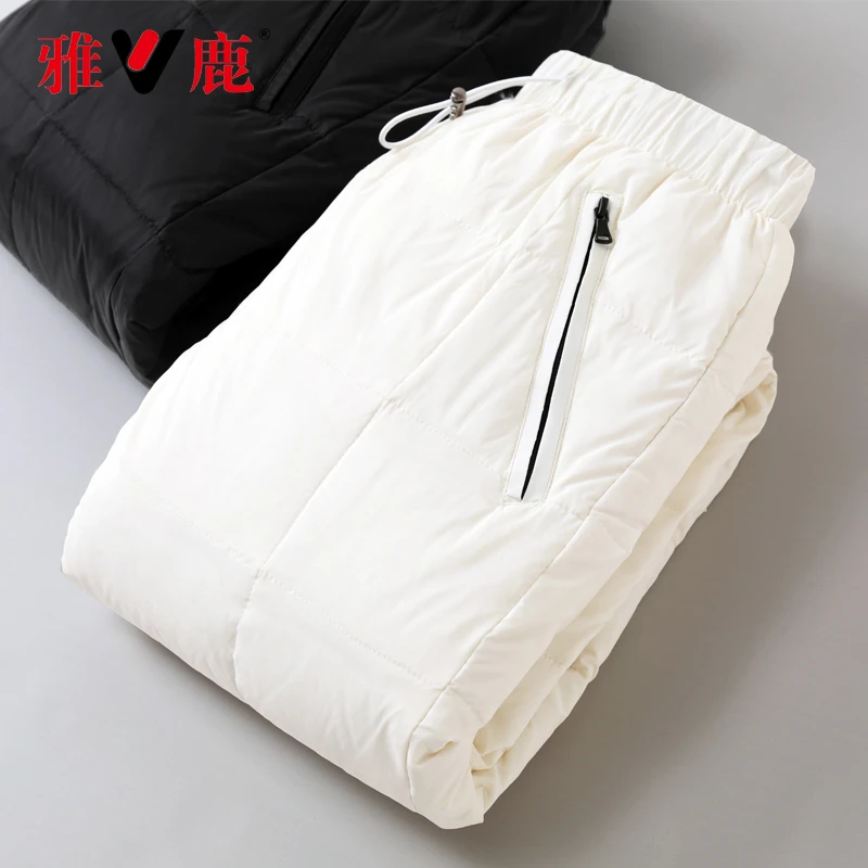 雅鹿高端羽绒裤女款加厚冬季新款东北保暖裤子防寒雪地哈尔滨棉裤
