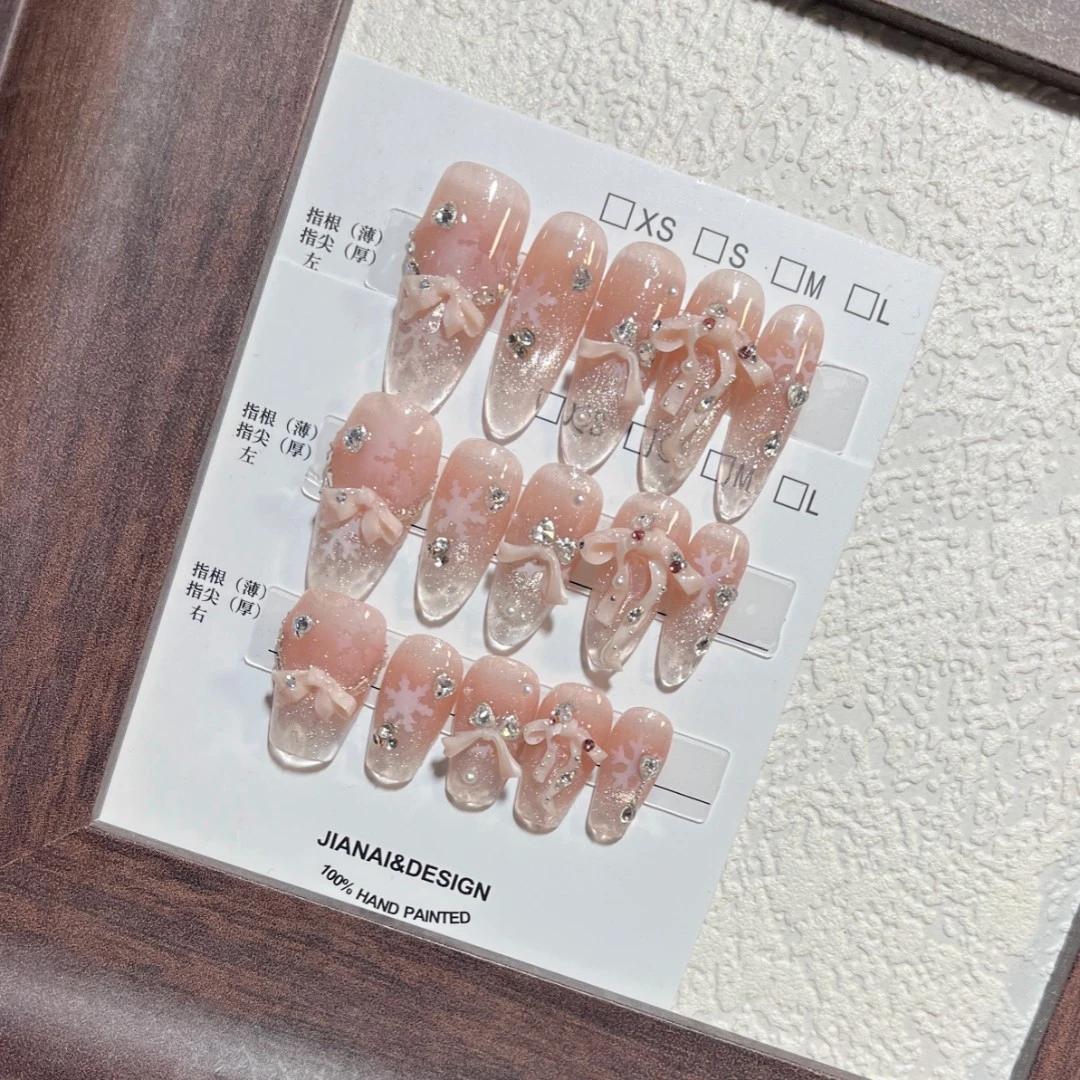 【纯欲】 短梯长梯/短椭圆长椭圆飞天纯手工穿戴甲  2523