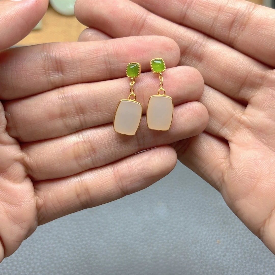 和田玉银S925镶嵌颈饰