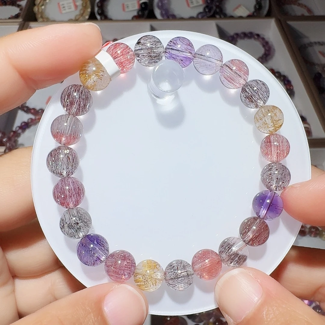 手链水晶未镶嵌8.3mm仙女超七手串