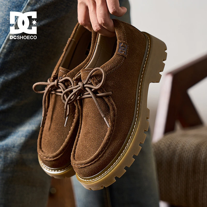 DCSHOES CRAG  2025新款男鞋英伦风透气时尚百搭低帮真皮休闲皮鞋