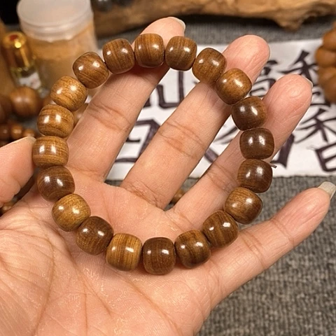 檀香木手串/手链老山檀香黑肉虎纹10/11老型珠沉水