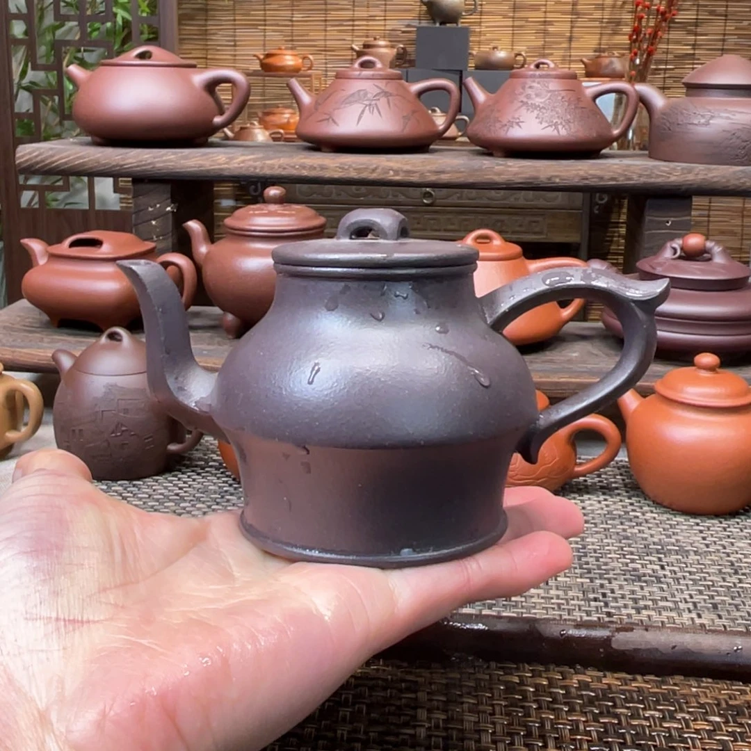 紫砂茶壶宜兴原矿紫砂手工制180