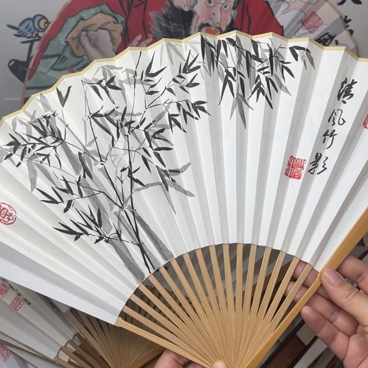 扇子手绘书画折扇作品