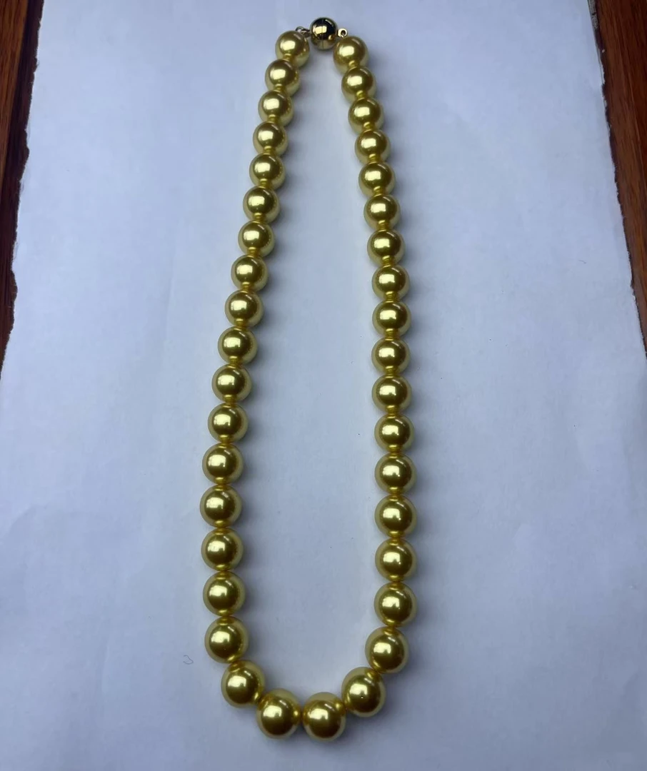 (枫子专属） YH774 浓金色时尚美人珠链 约12mm 多样性发货