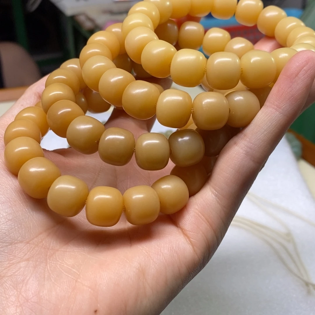 菩提根/象牙果吊坠风化老料单圈卡13老型桶珠干磨手串菩提根