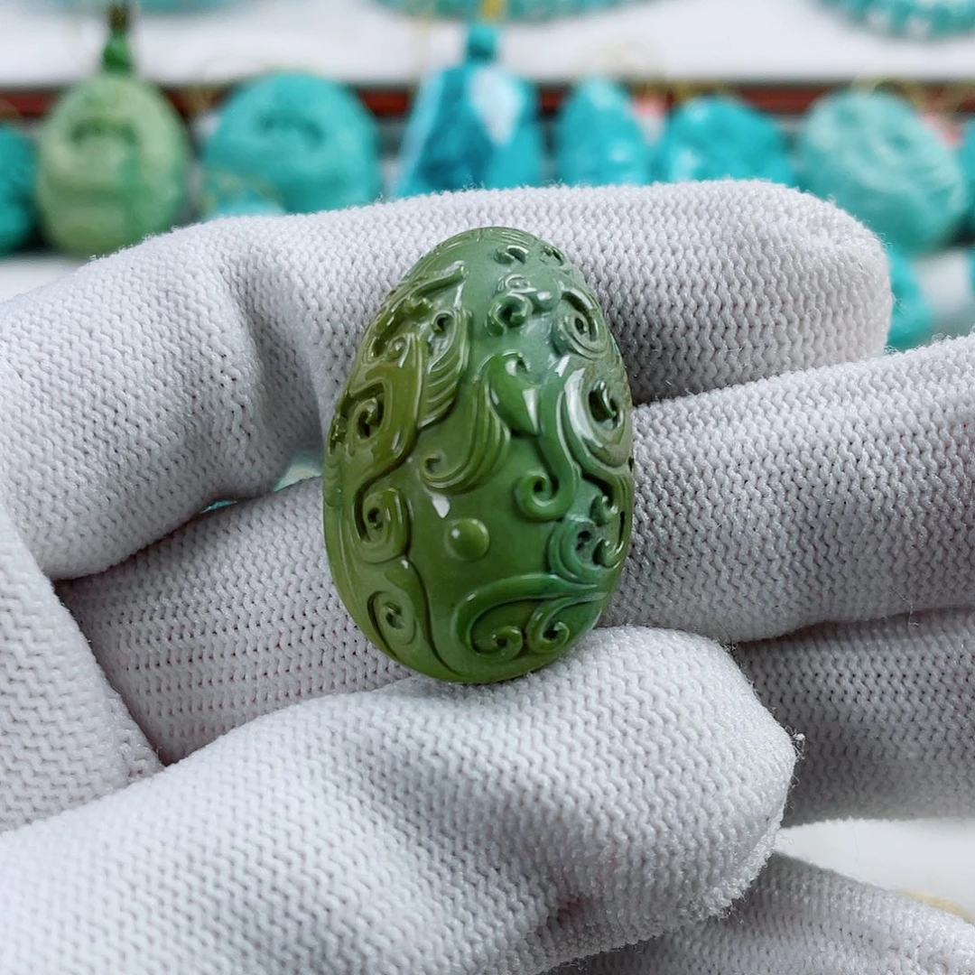 绿松石未镶嵌车挂