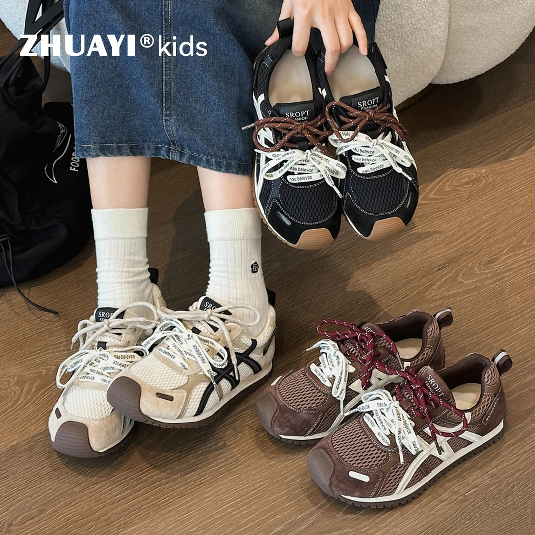 拼色百搭德训鞋学院风2025秋季新款女运动休闲潮鞋子（25320305）1