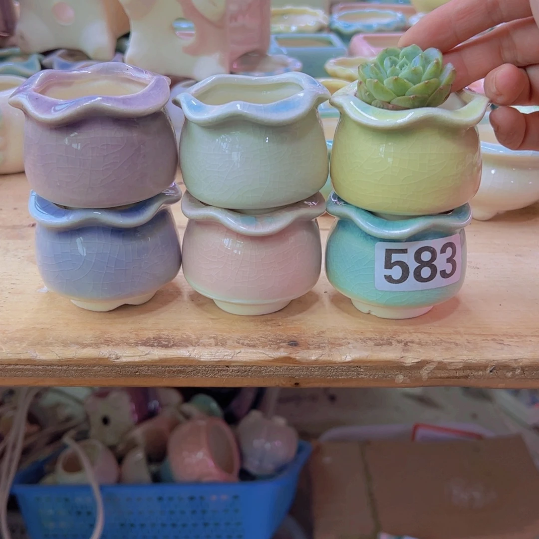 陶瓷花盆当场当场凑满12包邮