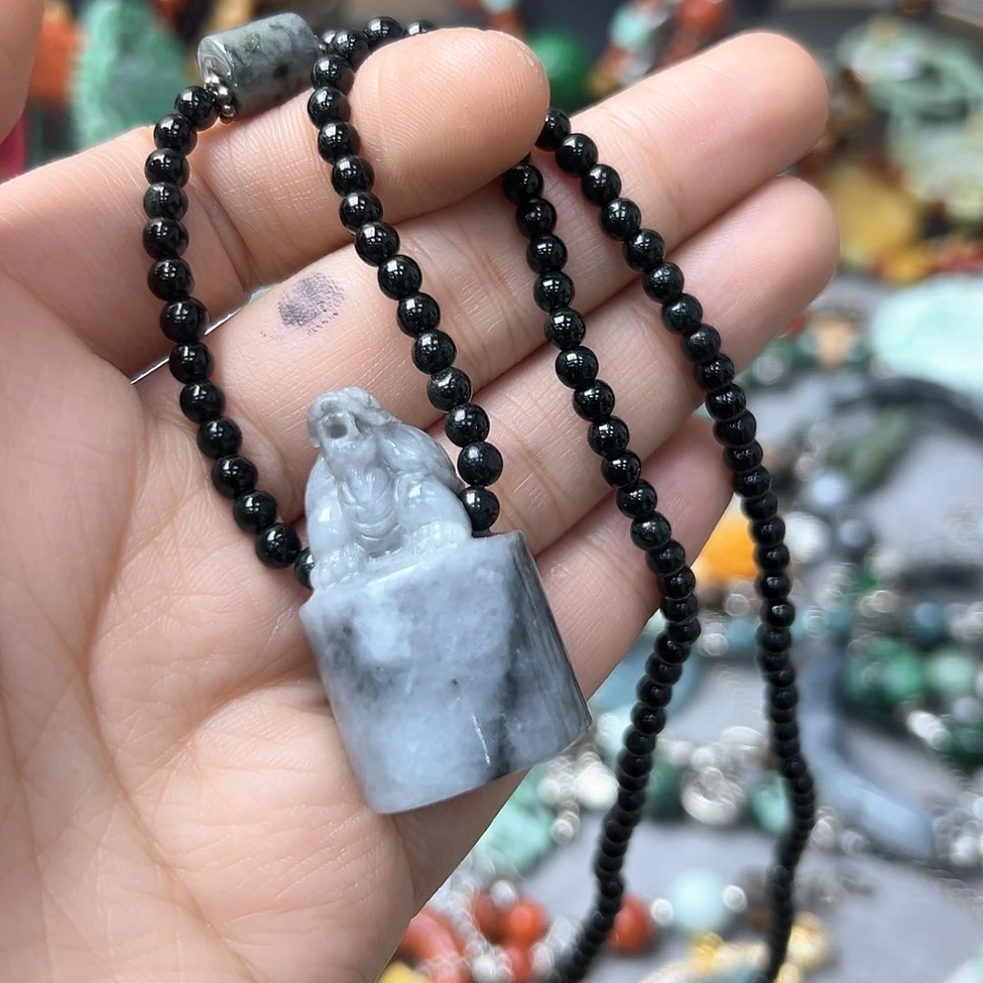 翡翠手链未镶嵌晨****๑