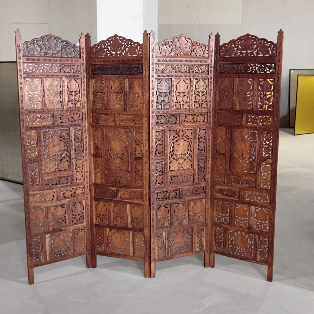 绘画屏风框画茶空间设计