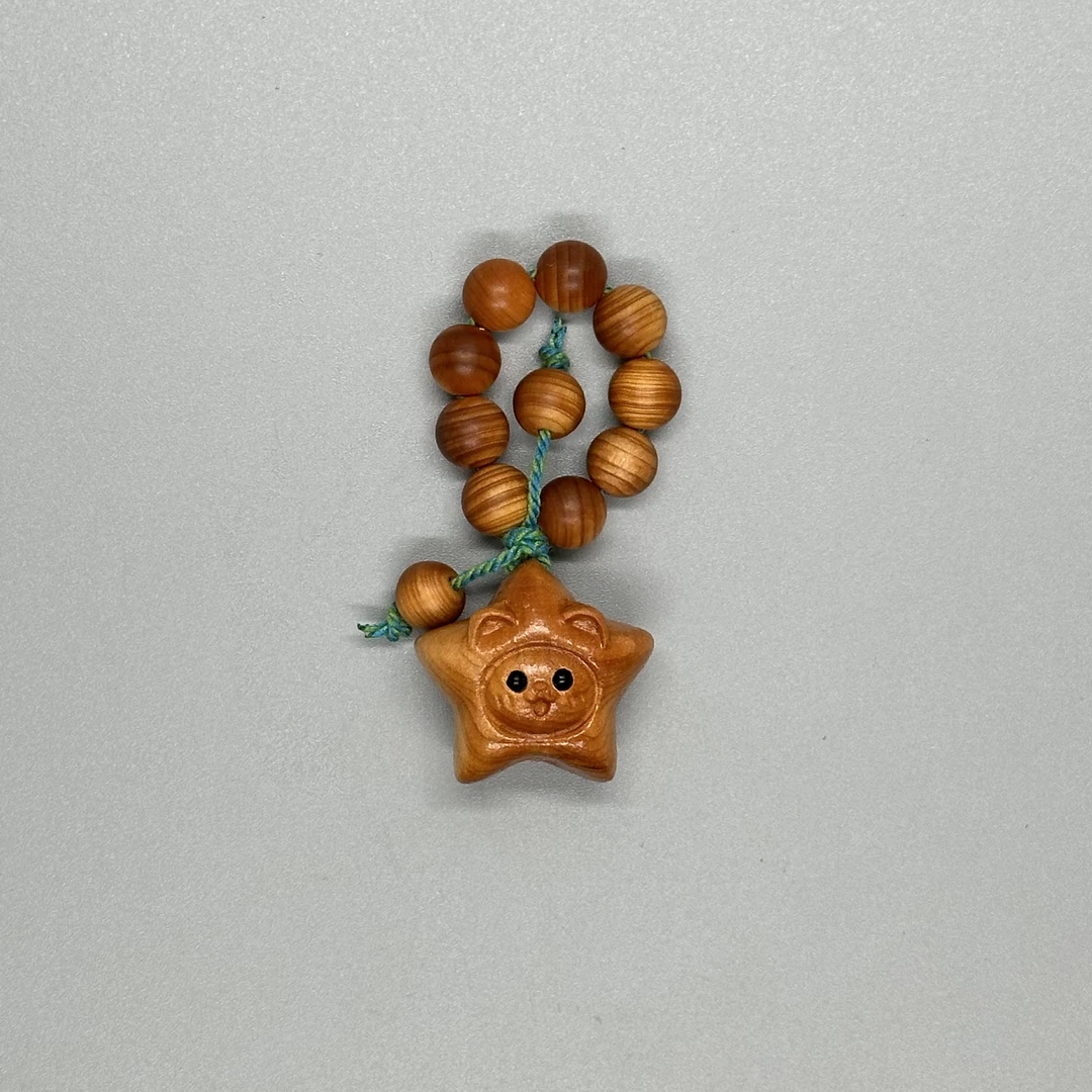【D5620】 崖柏侧挂“星之猫”可爱百搭男女同款天然木质香