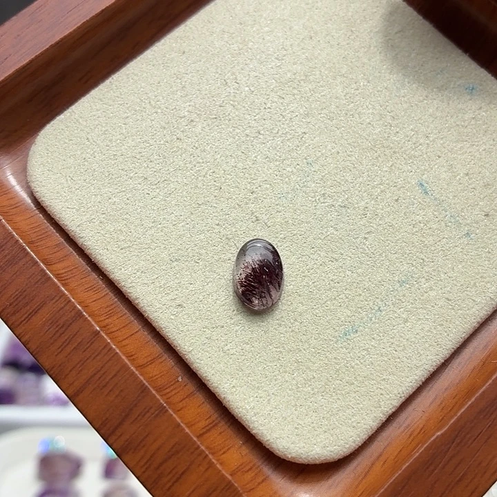 水晶珠宝半成品未镶嵌超七蛋面打孔定制不退换