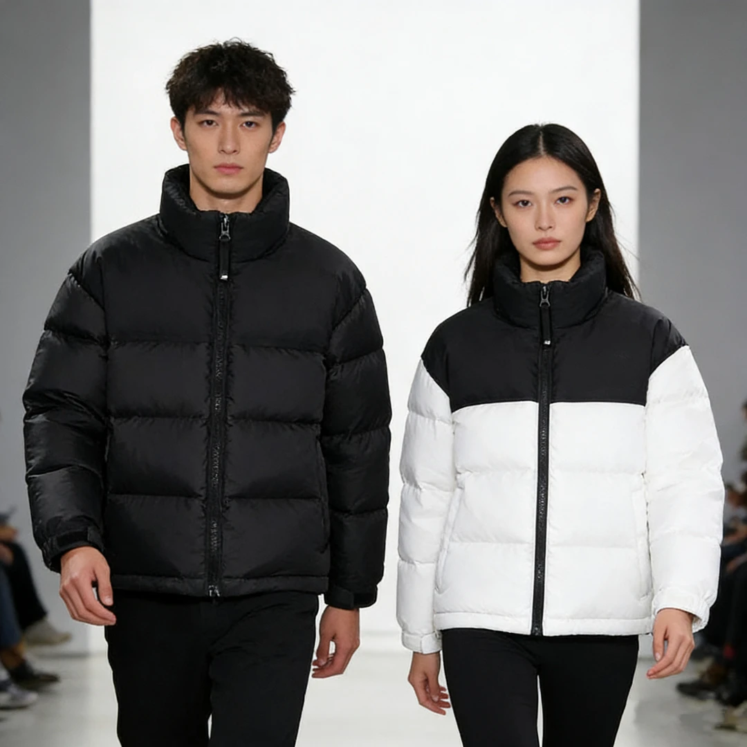 2025年最新经典厚款常规立领外套保暖刺绣情侣同款L01