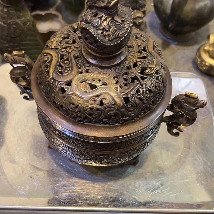 ^***杰黄铜摆件，文房工艺品摆件