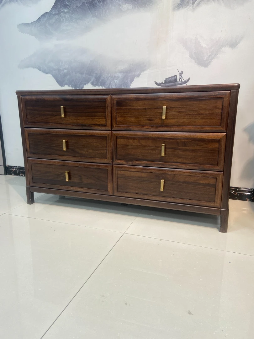 新中式实木6斗柜