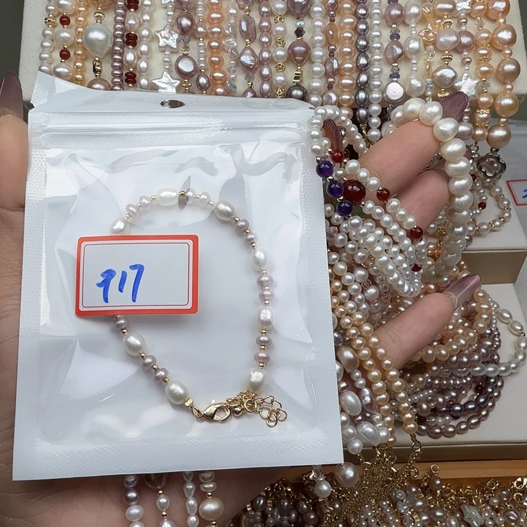 晴***天手绳钛钢淡水珍珠