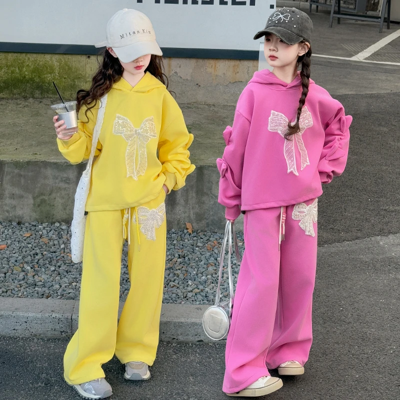 女童春季套装2025春秋新款6-12岁8-15岁儿童洋气时尚女大童两件套