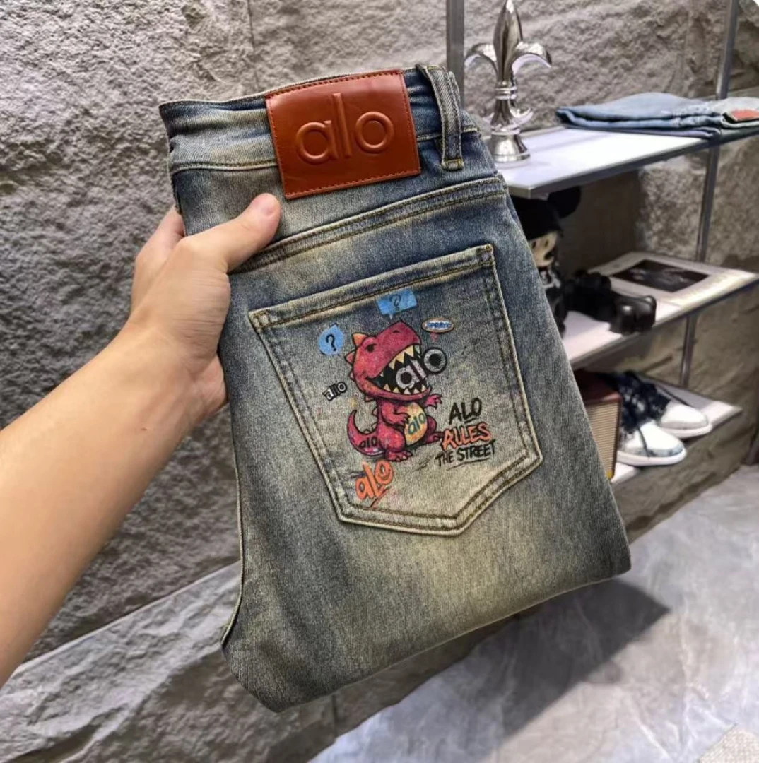 【秋冬男装】欧货美式高街经典百搭修身小直筒牛仔裤-6603