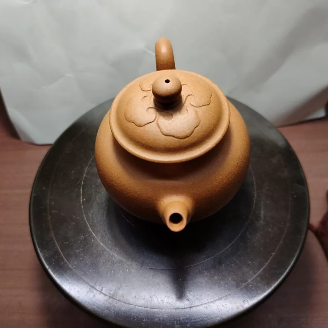 宜兴紫砂壶原矿泥料黄金段大彬如意容量180