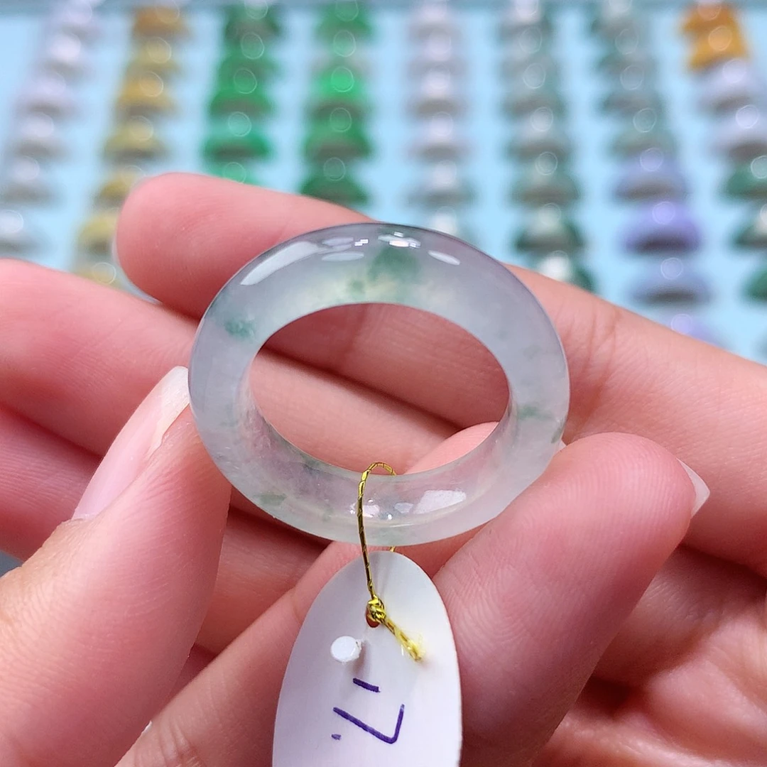 未镶嵌戒指翡翠1718圈