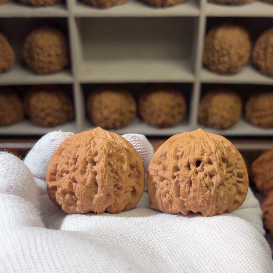 把件文玩核桃43尺全品平谷凹底