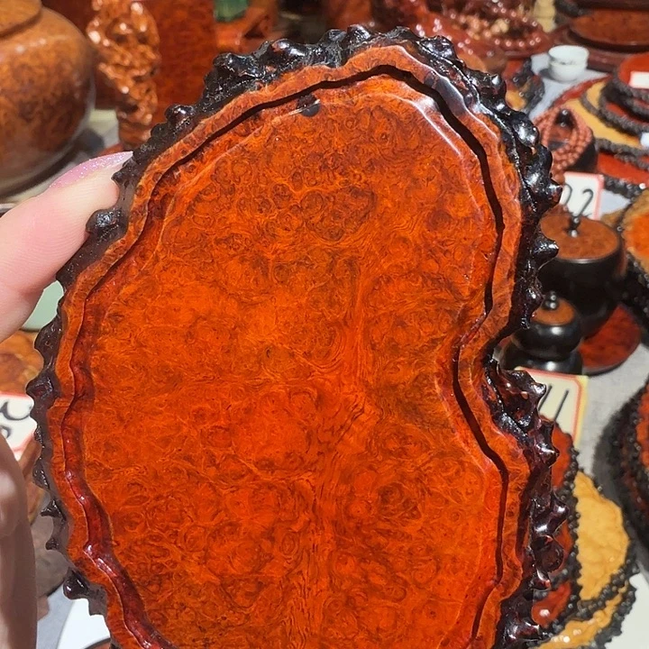 惠***地缅甸花梨瘤疤小杯垫11/8/1