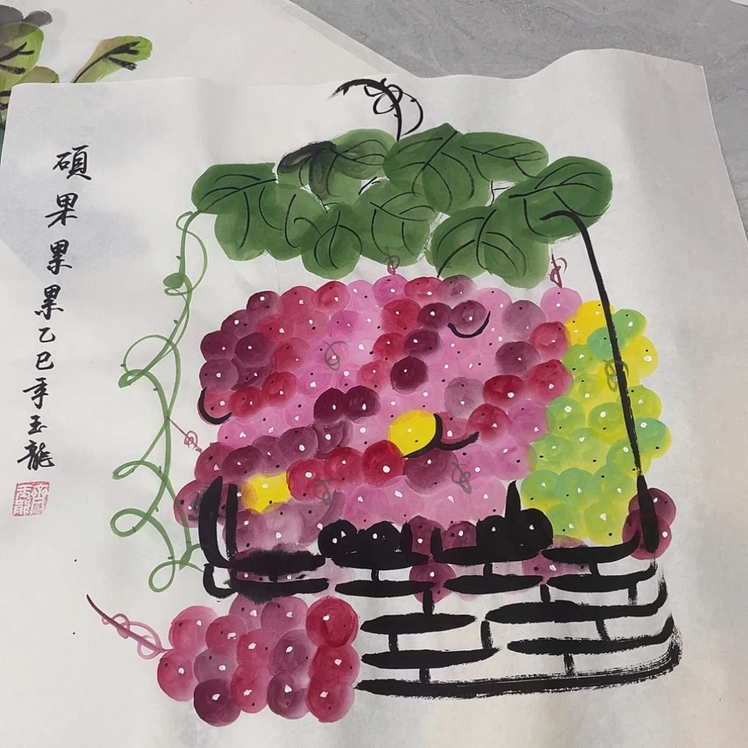 国画国画作品原稿50葡萄