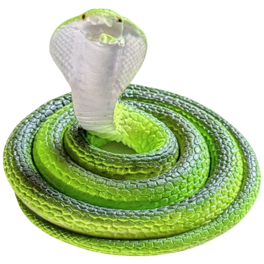 软胶仿真蛇竹叶青眼镜蛇幼儿园JDXK认知玩具小蛇吓人假蛇动物模型